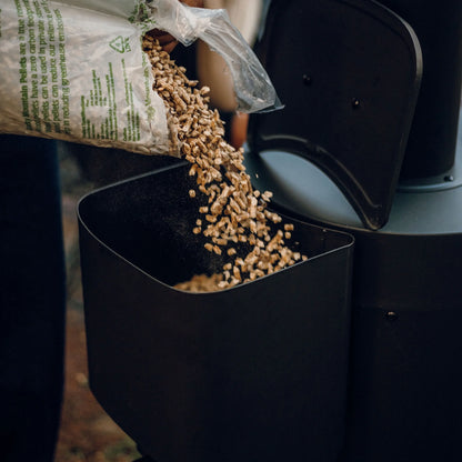 84" High 75,000 BTU Black Steel Wood Pellet Patio Heater