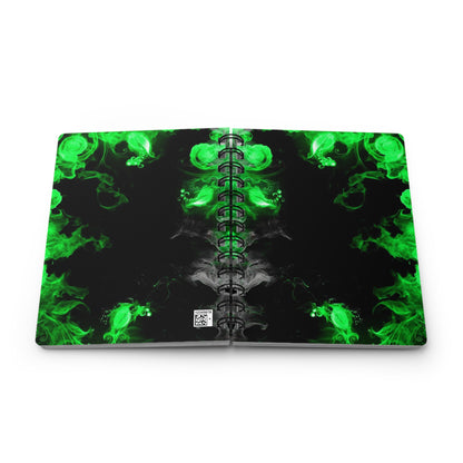 Mystical Green Smoke Spiral Bound Journal - Perfect for Note-Taking, Journaling, Sketching, Gift for Gamers, Unique Decor