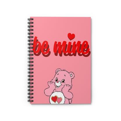 Valentine's Day Be Mine Carebear Spiral Notebook - Ruled Line