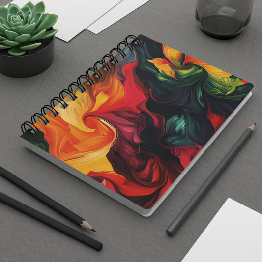 Vibrant Spiral Bound Journal - Colorful Art Notebook for Creativity, Sketching, Journaling, Gift for Artists