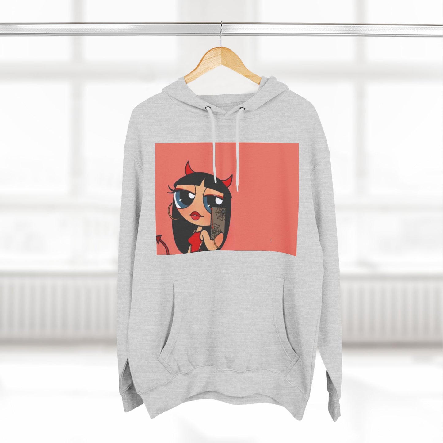 Devilish ImAJustAGirl💅🏻🎀🫧~ Three-Panel Fleece Hoodie