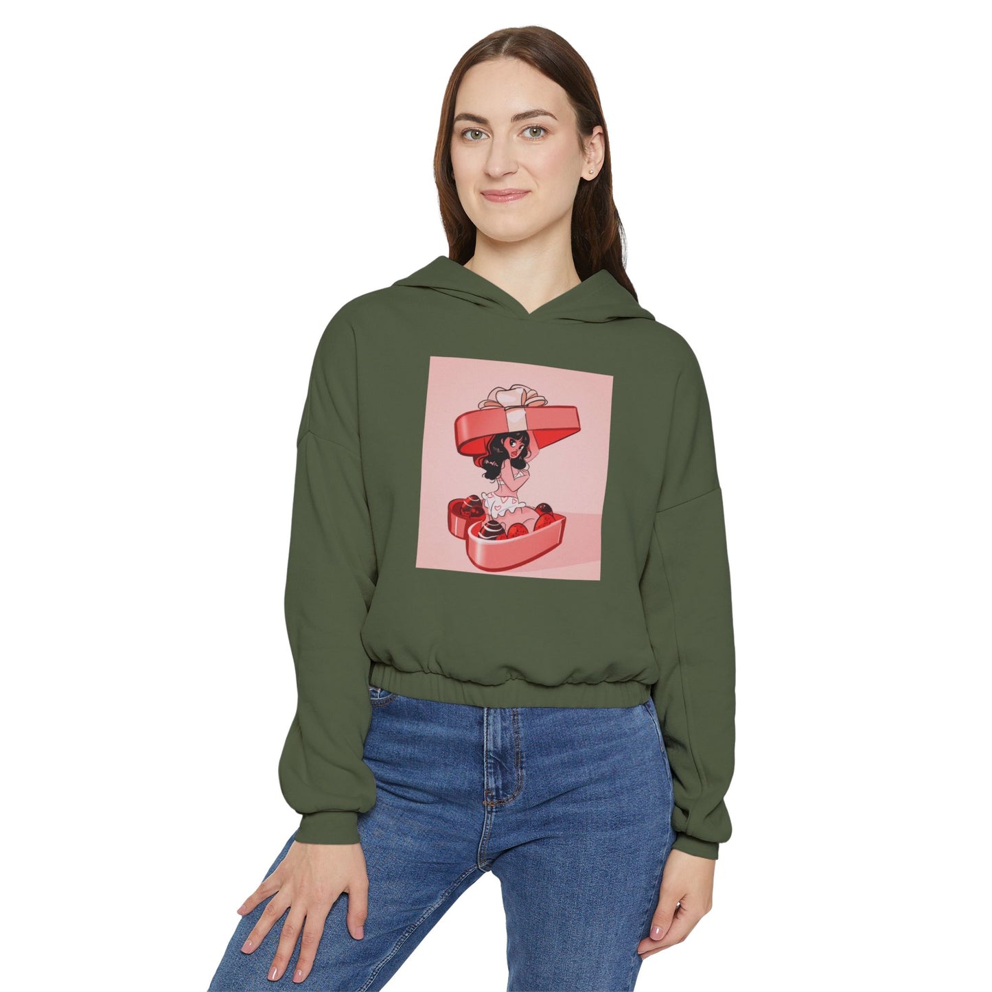 Naughty Girl Valentine's Day Clinched Hoodie