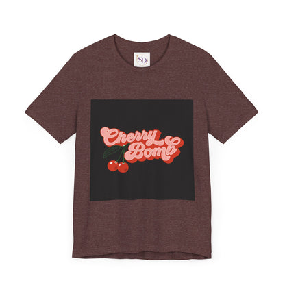 Cherry Bomb Unisex Tee | Playful Graphic T-Shirt for Casual Wear, Gifts for Friends, Summer Style, Music Lovers, Fun Tees