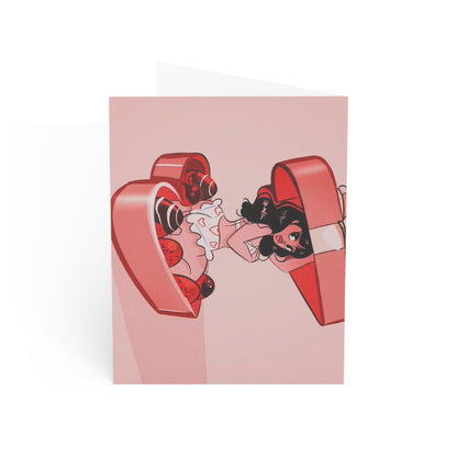 Valentine's Day Greeting Cards (1, 10, 30, 50pcs) Naughty Girl Design