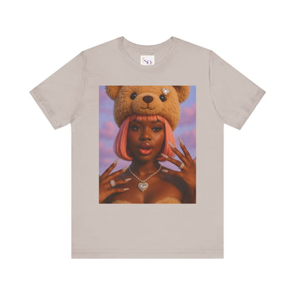 Trendy Graphic Tee, Cute Bear Design Shirt, Casual Fashion Top, Gift for Friends, Streetwear Style, Summer Outfit