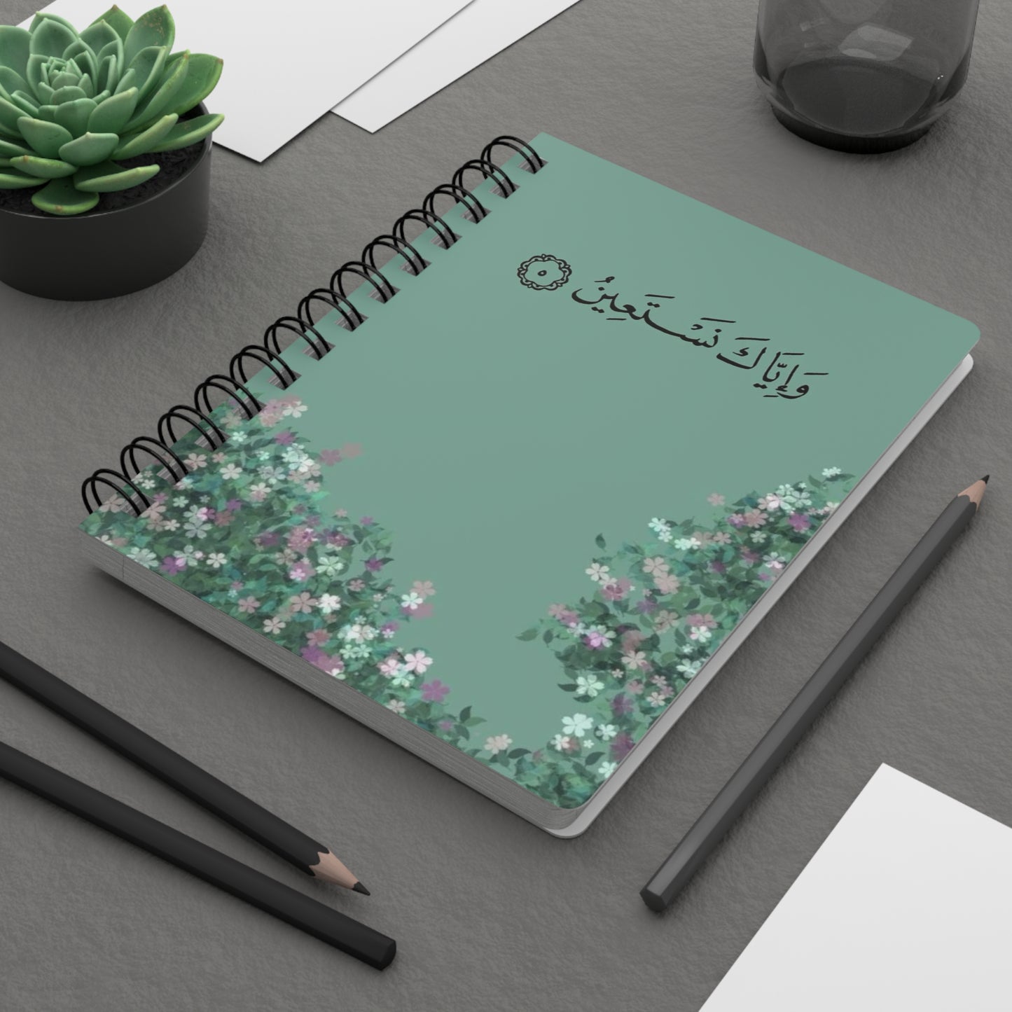 Floral Spiral Bound Journal, Inspirational Design for Writing, Sketching, Eco-Friendly Notebook, Gifts for Students, Journaling