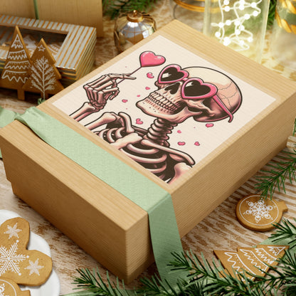 Pink Heart Skeleton Valentines Day Kiss-Cut Stickers, Love Sticker, Romantic Decal, Heart Skeletons, Valentine's Gift Wrap, Cute Planner