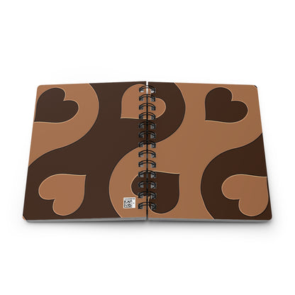 Cozy Love Journal - Heart Design, Spiral Bound Notebook for Note-Taking, Journaling, Gifts for Her, Valentine's Day, Planner