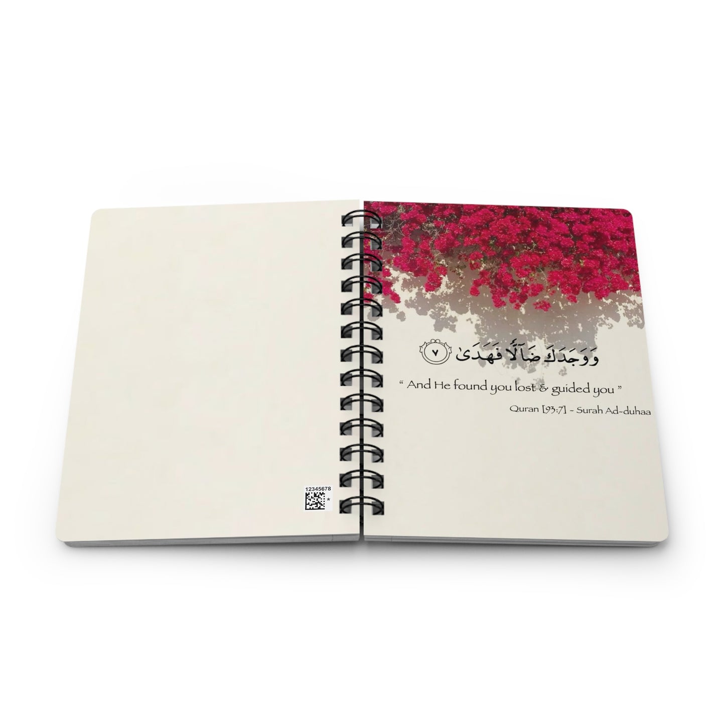 Inspirational Spiral Bound Journal, Motivational Notebook, Self-Care Diary, Customizable Planner, Gift for Students, Quran Quote