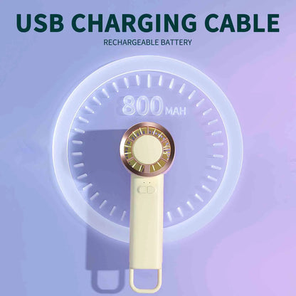 3 Speeds Personal Small Hand Fan, Mini Handheld Fan, Office Fan for Desk, Usb Rechargeable Personal Fan, for Home Office (Pink)