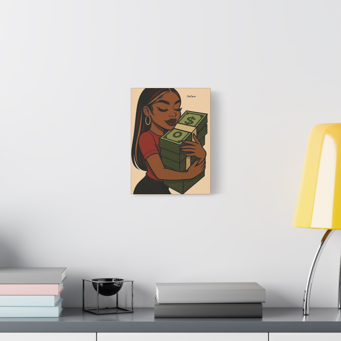 Money Love Canvas Art, Stylish Wall Decor, Inspirational Wall Art, Modern Home Decor, Unique Gift Idea