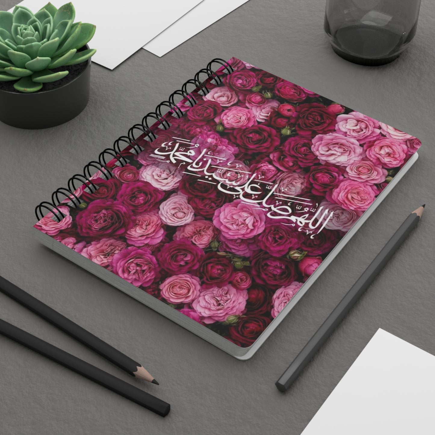 Floral Spiral Bound Journal - Elegant Notebook for Writing, Journaling, Gift for Her, Muslim Gift, Ramadan, Floral Design