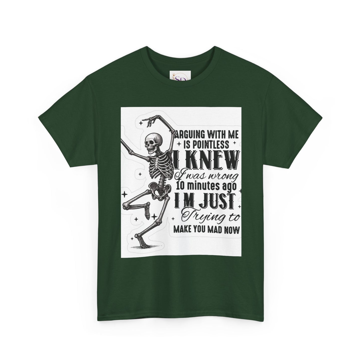 Skeleton Humor Unisex Heavy Cotton Tee - Perfect for Halloween and Casual Wear