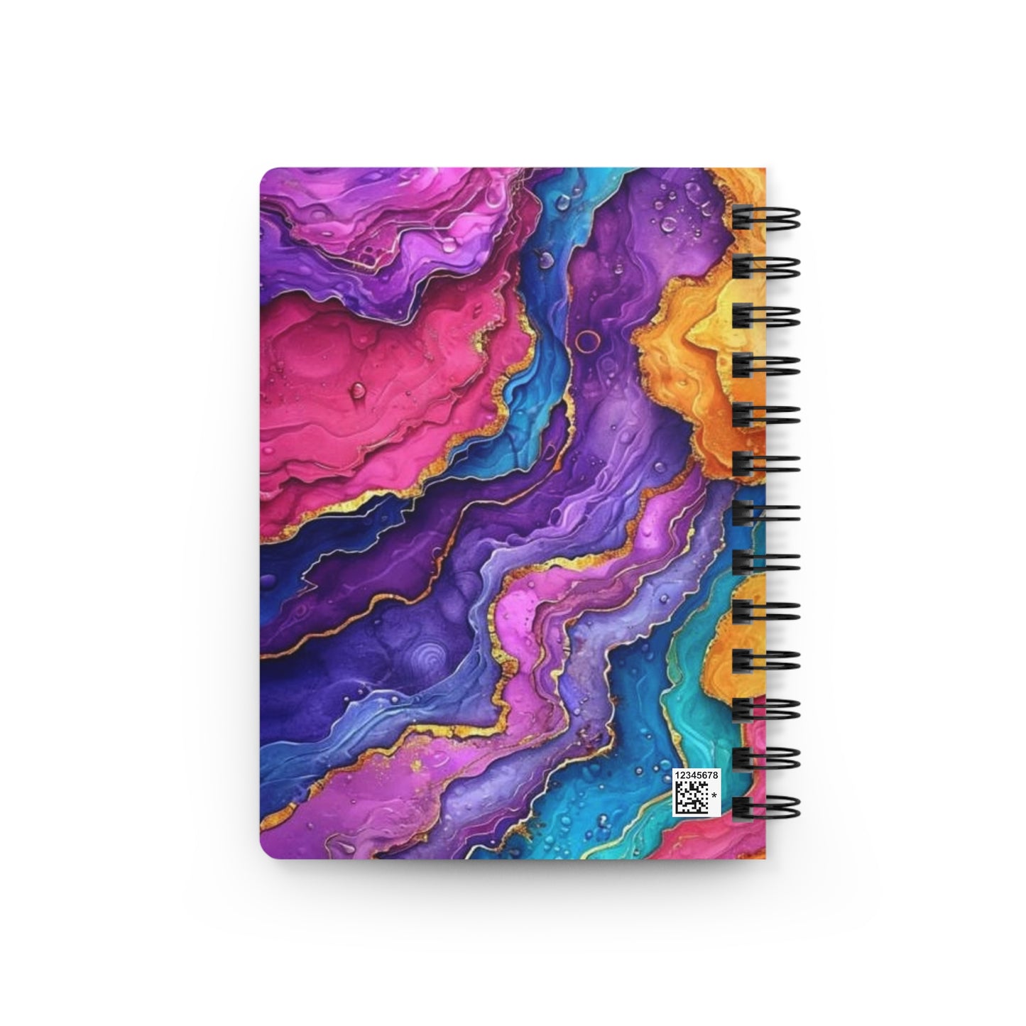 Vibrant Spiral Bound Journal, Colorful Notebook, Artistic Diary, Gift for Writers, Inspirational Journal