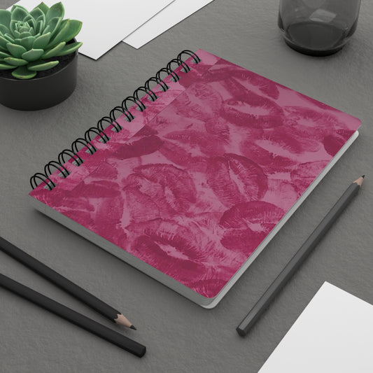 Romantic Kiss Design Spiral Bound Journal - Perfect for Love Notes, Gift for Her, Valentine's Day Diary, Creative Writing, Secret Thoughts