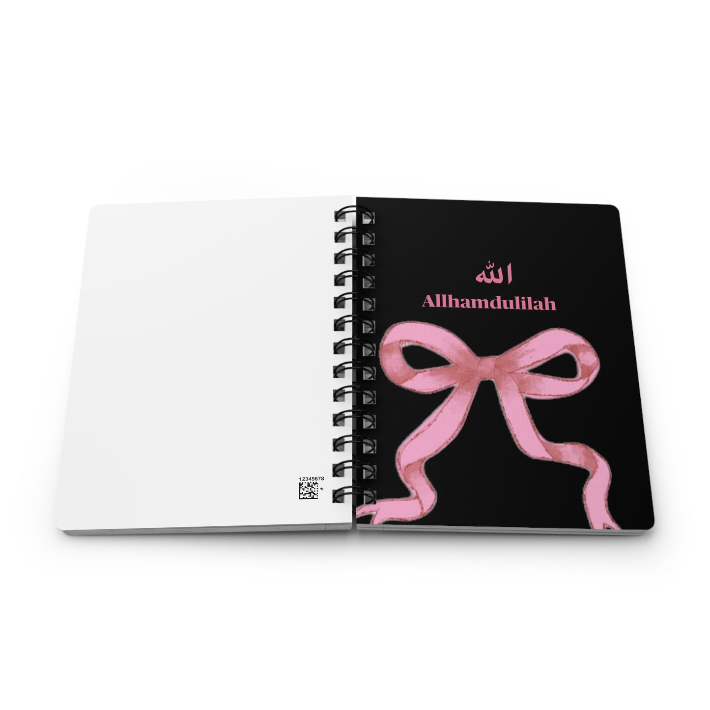 Elegant Spiral Bound Journal with Pink Ribbon Design, Personalized Notebook for Students, Gift for Graduates, Daily Planner, Memory Keeper