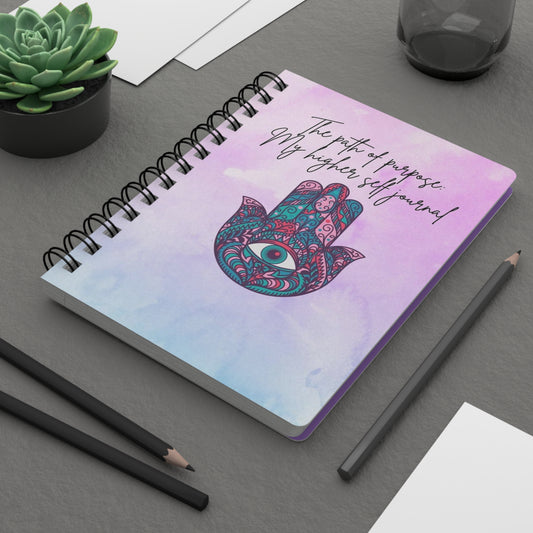 Mystical Spiral Bound Journal for Self-Discovery, Vision Board Maker, Affirmation Diary, Gift for Spiritual Growth