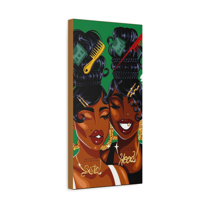 Sisterhood Canvas Print, Bold Black Girl Art, Home Decor, Unique Gift, Inspirational Wall Art, Afrocentric Gift, Celebration of Culture