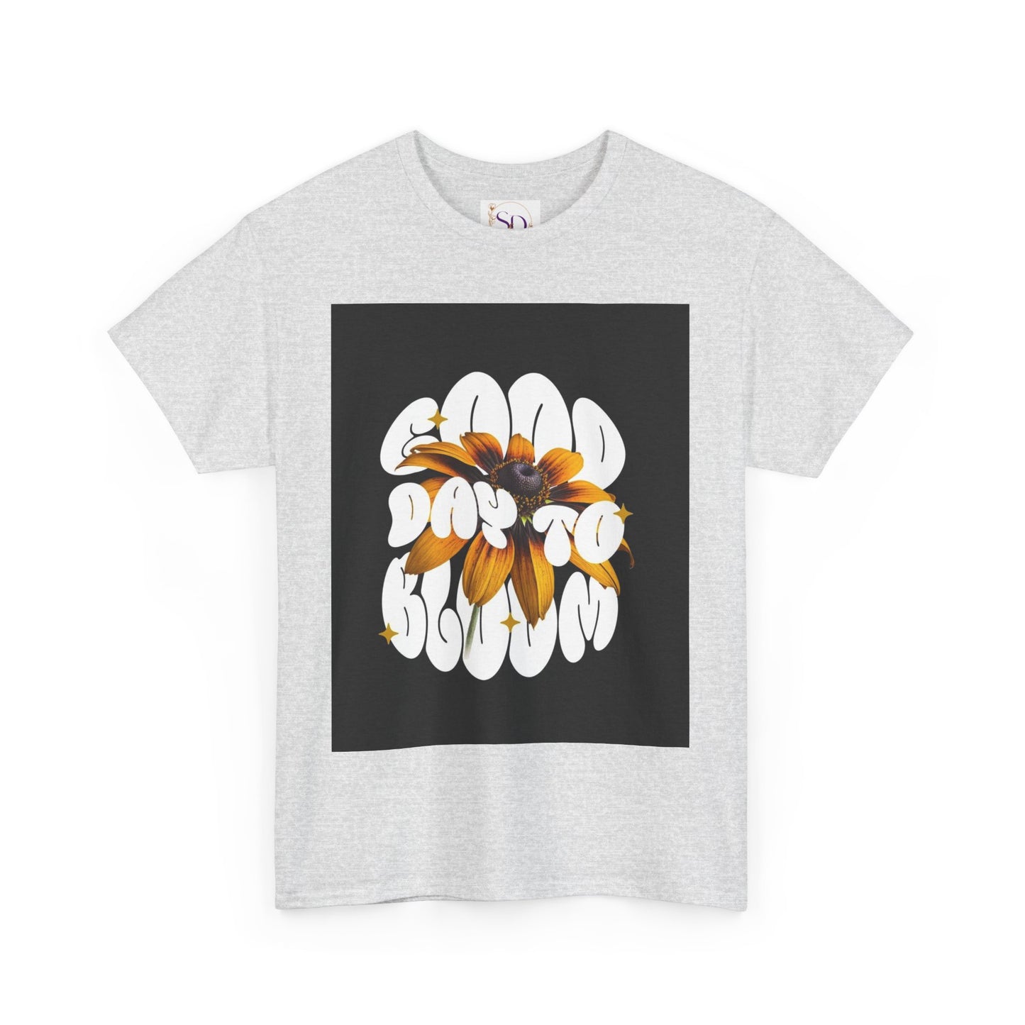 Good Day to Bloom Unisex Heavy Cotton Tee, Floral Graphic Tee, Spring Edition T-Shirt, Casual Gift, Nature Lover Apparel