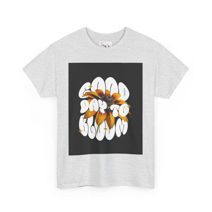 Good Day to Bloom Unisex Heavy Cotton Tee, Floral Graphic Tee, Spring Edition T-Shirt, Casual Gift, Nature Lover Apparel
