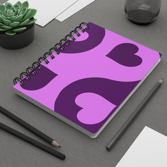 Vibrant Heart Spiral Bound Journal ~ Perfect for Journaling , Valentines Day Gift, Creative Writing, Note Taking, Love Notes