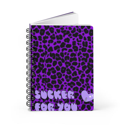 Spiral Bound Journal - Violet Sucker For You Cheetah Print