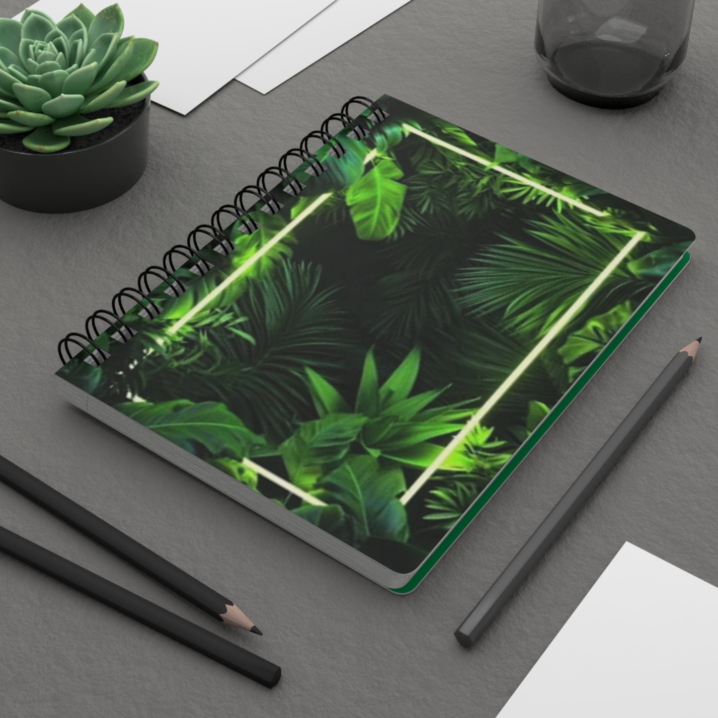 Lush Green Spiral Bound Journal - Tropical Vibes, Nature Lover Gift, Travel Journal, Self-Care Diary, Eco-Friendly Notebook
