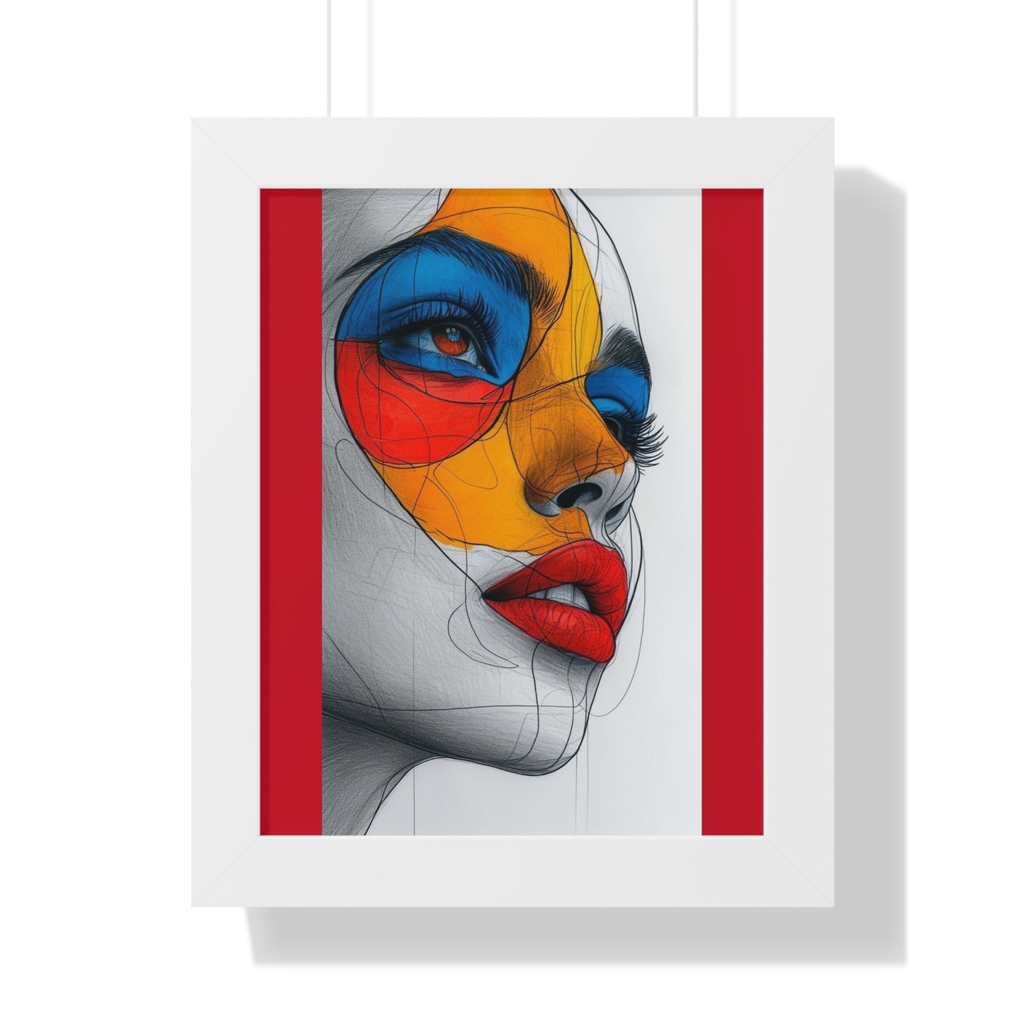 Abstract Chic Framed Vertical Poster