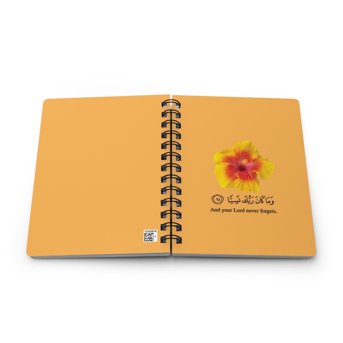 Inspirational Floral Spiral Bound Journal, Gratitude Journal, Writing Notebook, Gift for Students, Yellow Flower Design