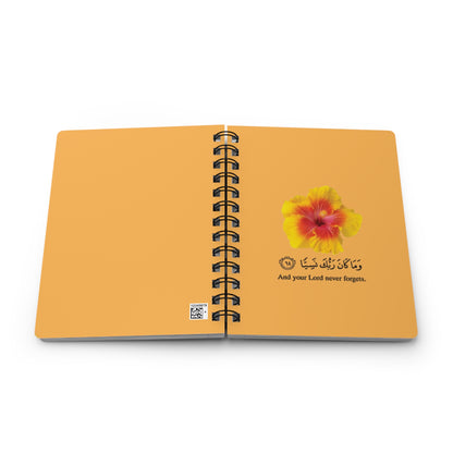Inspirational Floral Spiral Bound Journal, Gratitude Journal, Writing Notebook, Gift for Students, Yellow Flower Design