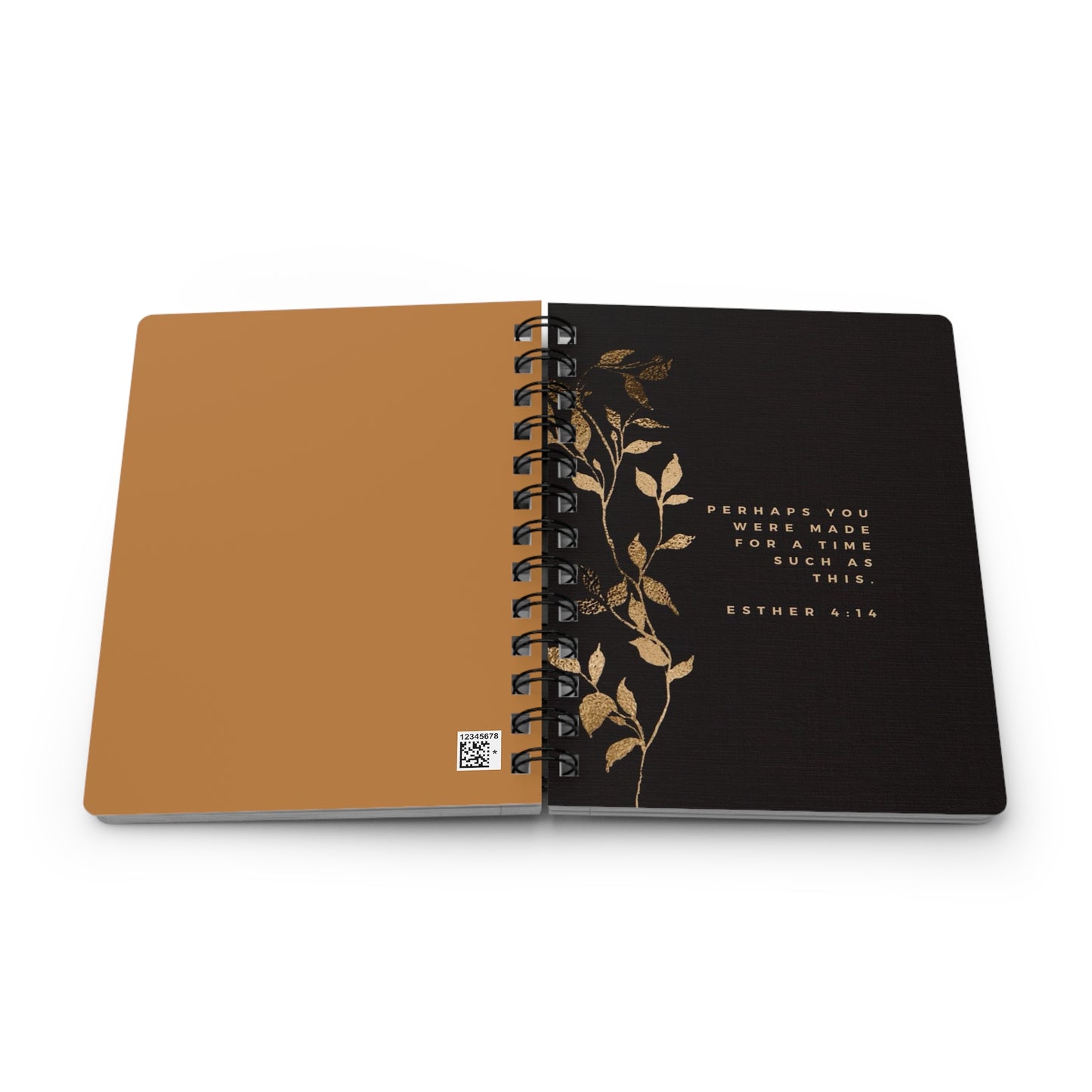 Gold & Black Christian Spiral Bound Journal