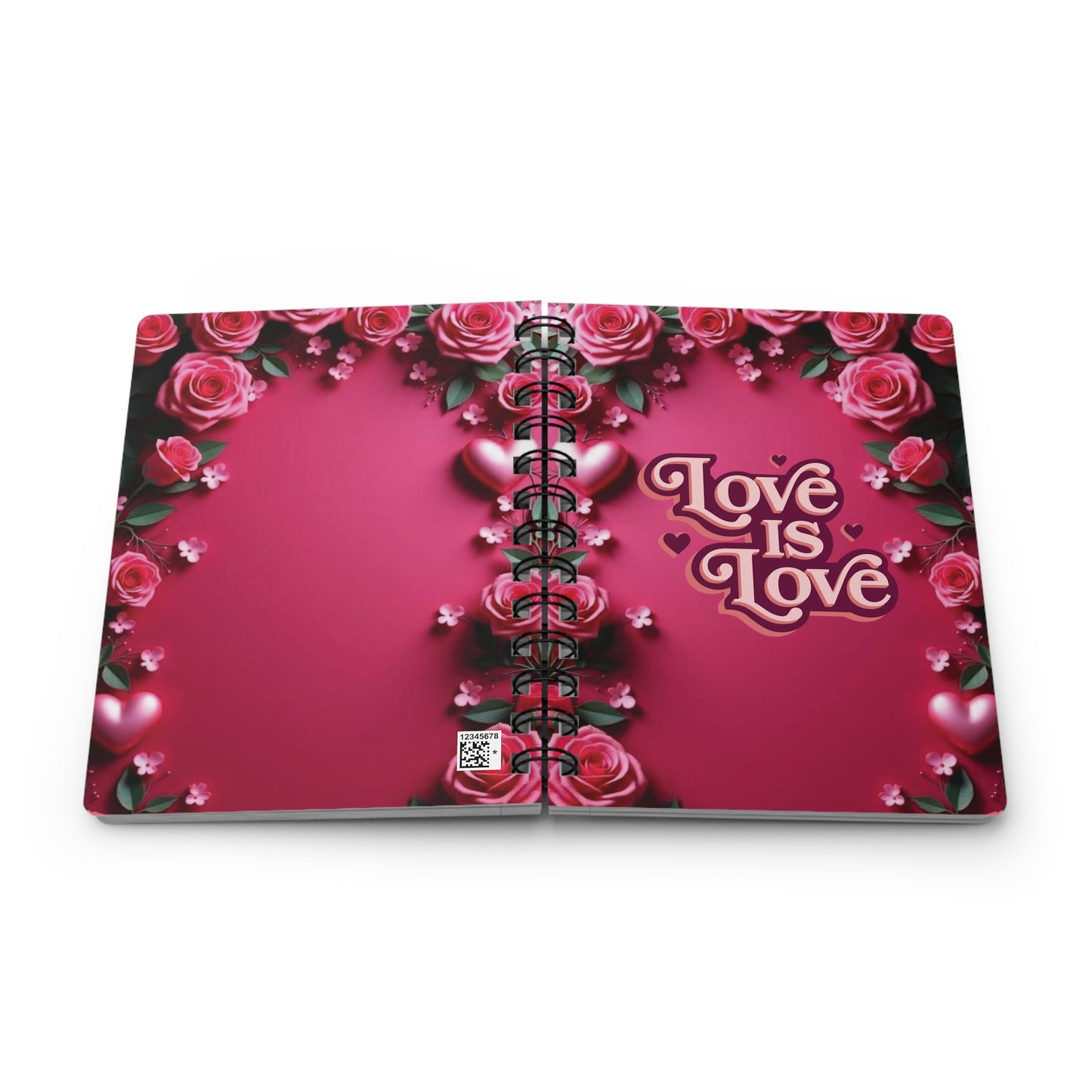 Love Is Love pink Spiral Bound Journal