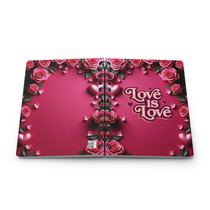 Love Is Love pink Spiral Bound Journal