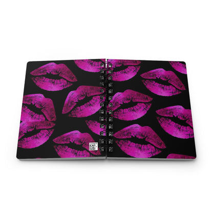 Kiss Mark Spiral Bound Journal - Perfect for Journaling, Memoir Writing, Gifts for Her, Self-Care, Birthday, Valentine's Day, Party