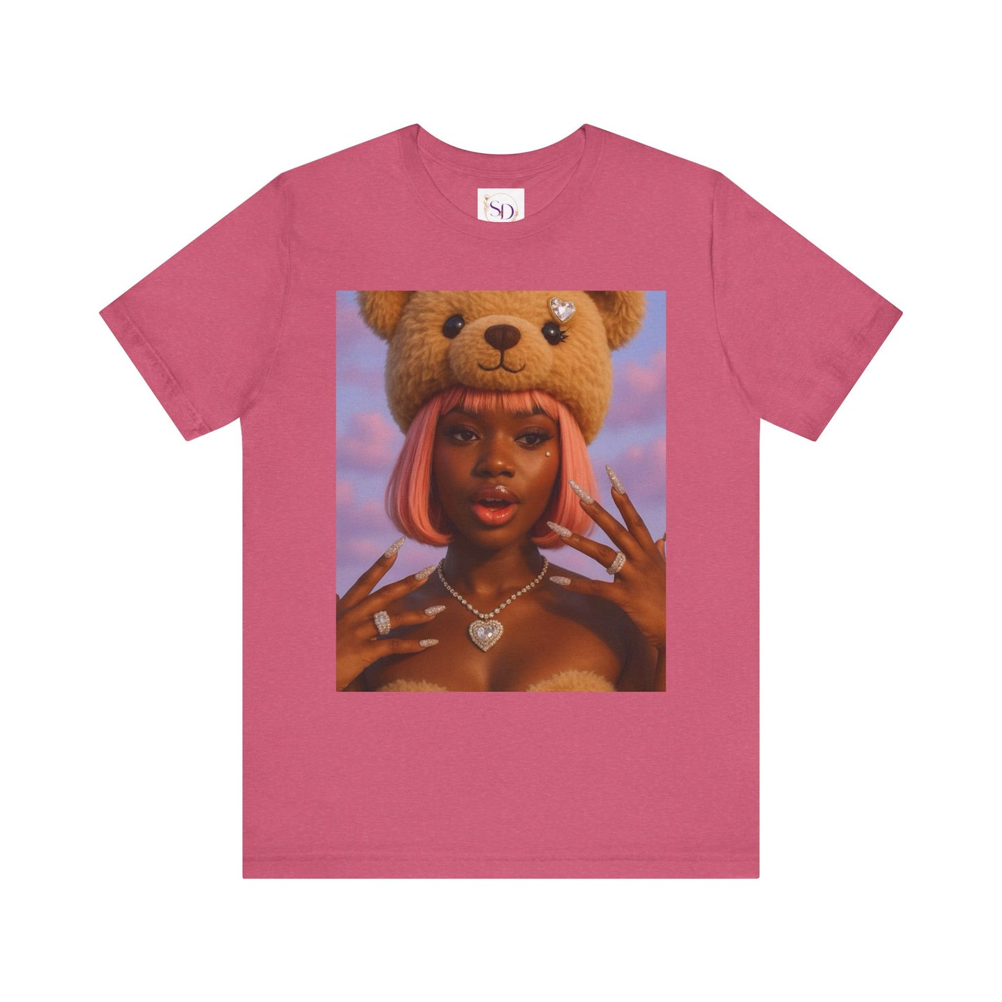 Trendy Graphic Tee, Cute Bear Design Shirt, Casual Fashion Top, Gift for Friends, Streetwear Style, Summer Outfit