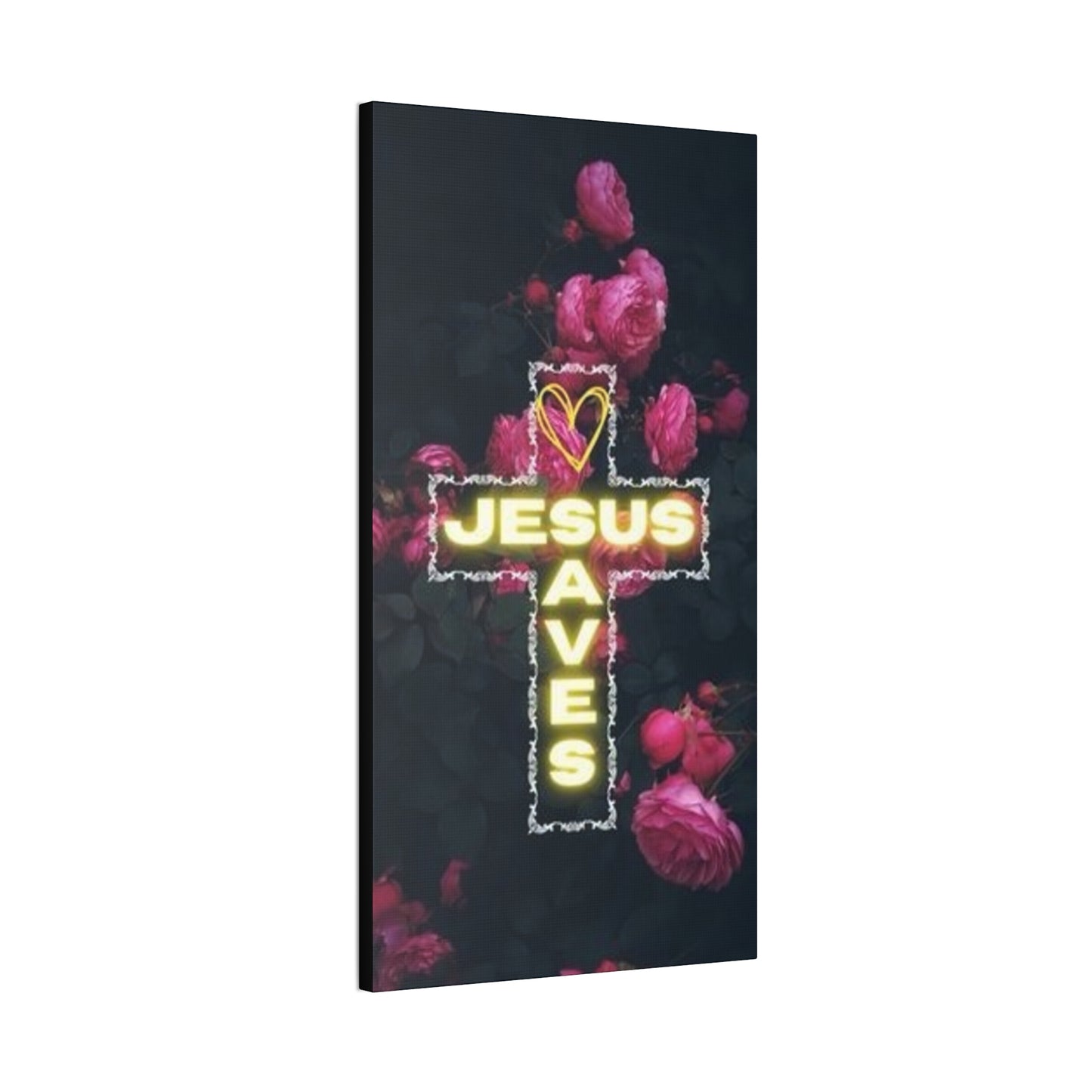 Religious Wall Art, Christian Home Decor, Jesus Saves Canvas, 0.75 inch stretched, Inspirational Gift, Religious Wall Decor, Christian Wall