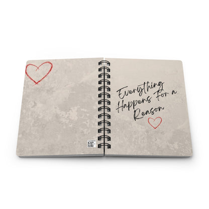 Inspirational Spiral Bound Journal, Self-Care Journal, Gratitude Notebook, Motivational Diary, Gift for Writers, Heart Design