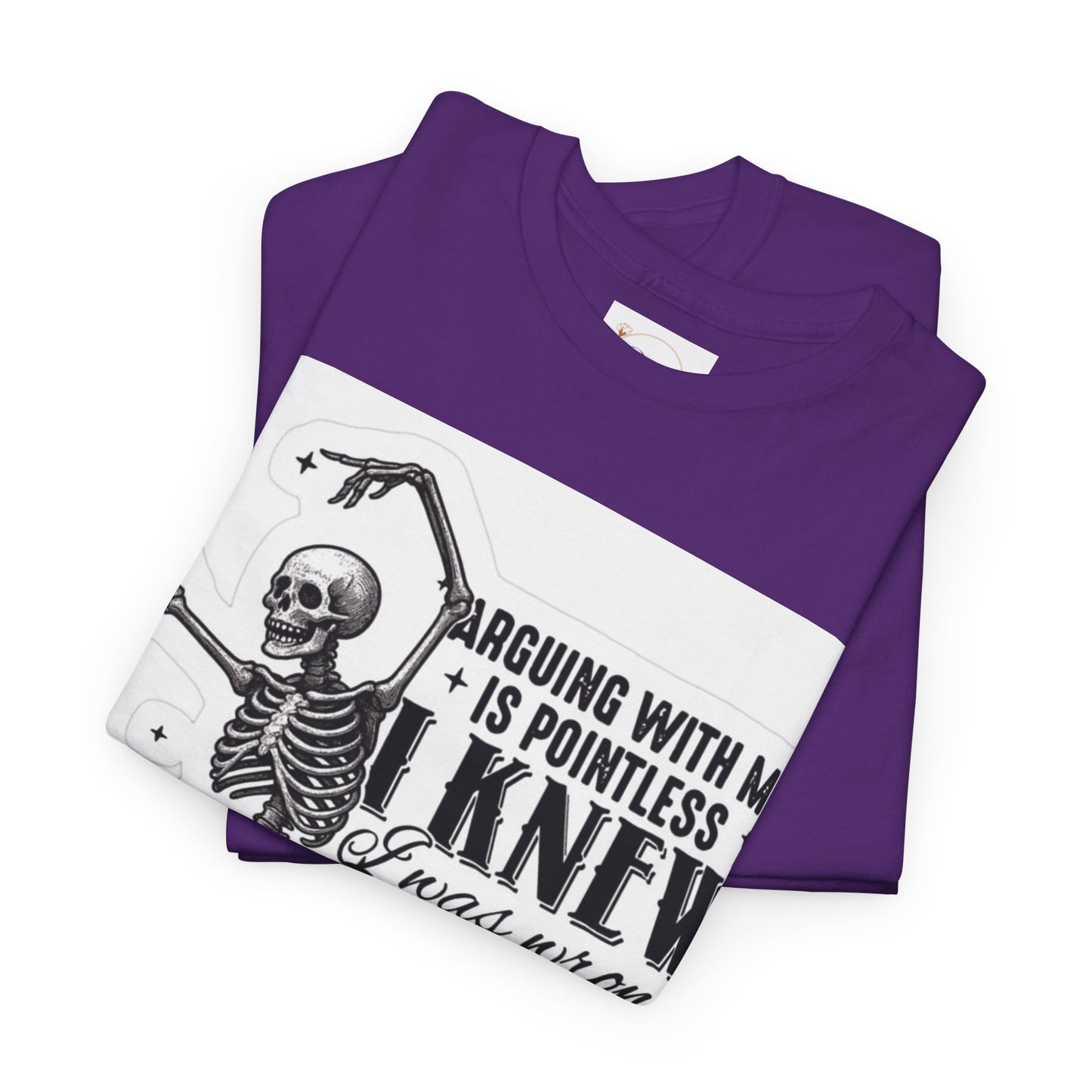 Skeleton Humor Unisex Heavy Cotton Tee - Perfect for Halloween and Casual Wear