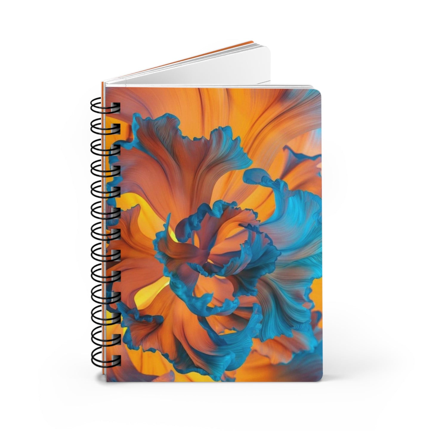 Vibrant Floral Spiral Bound Journal, Colorful Notebook for Art Lovers, Gift for Students, Journaling, Sketching, Note-Taking