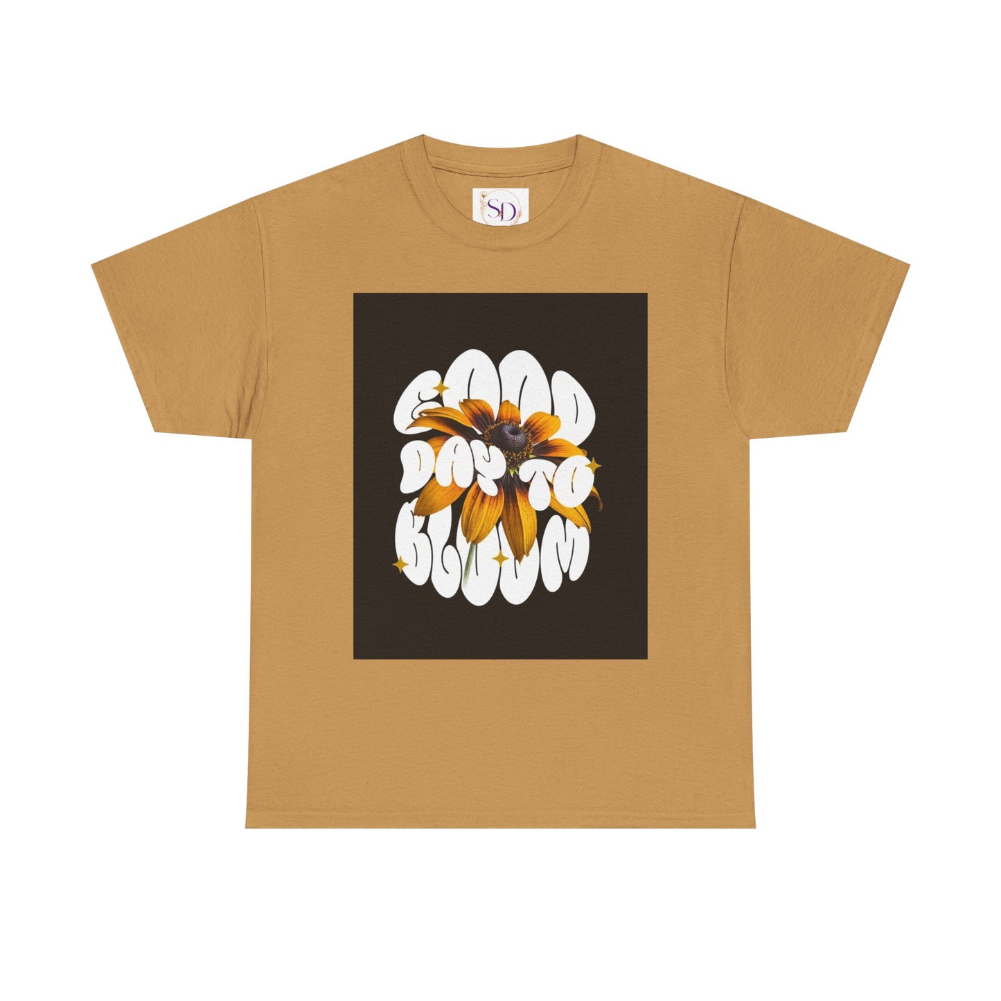 Good Day to Bloom Unisex Heavy Cotton Tee, Floral Graphic Tee, Spring Edition T-Shirt, Casual Gift, Nature Lover Apparel