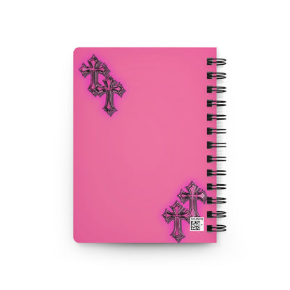 Bold Cross Spiral Bound Journal, Personalized Notebook, Spiritual Gift, Prayer Journal, Creative Writing, Pink Journal