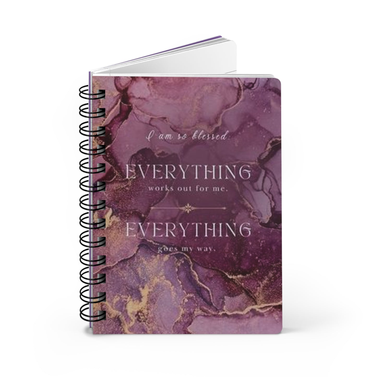 Blessed Spiral Bound Journal, Gratitude Notebook, Positive Affirmations Diary, Law of Attraction Planner, Manifestation Journal