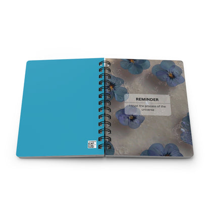 Inspirational Flower Spiral Bound Journal, Mindfulness Notebook, Self-Care Diary, Gratitude Journal, Unique Gift Idea