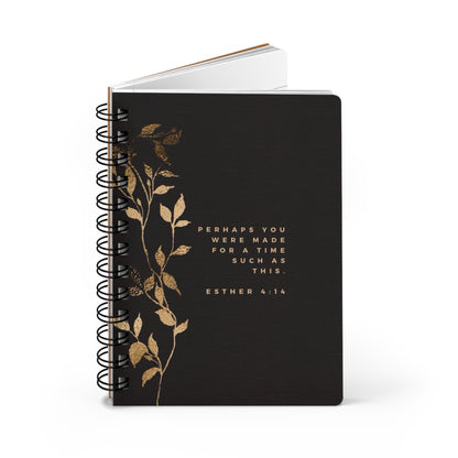 Gold & Black Christian Spiral Bound Journal