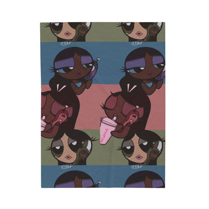 Im Just A Girl🫧🩷~ Velveteen Plush Blanket