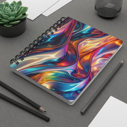 Colorful Spiral Bound Journal, Artistic Notebook, Gift for Writers, Bullet Journal, Travel Diary, Creative Journal