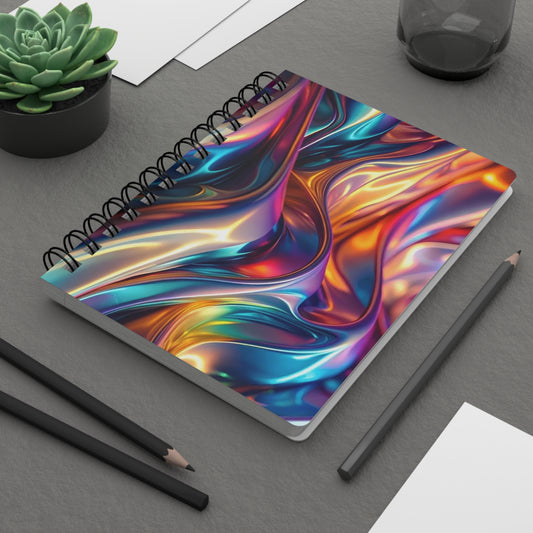 Colorful Spiral Bound Journal, Artistic Notebook, Gift for Writers, Bullet Journal, Travel Diary, Creative Journal