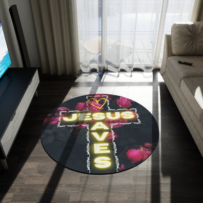 Jesus Saves ~ Round Rug