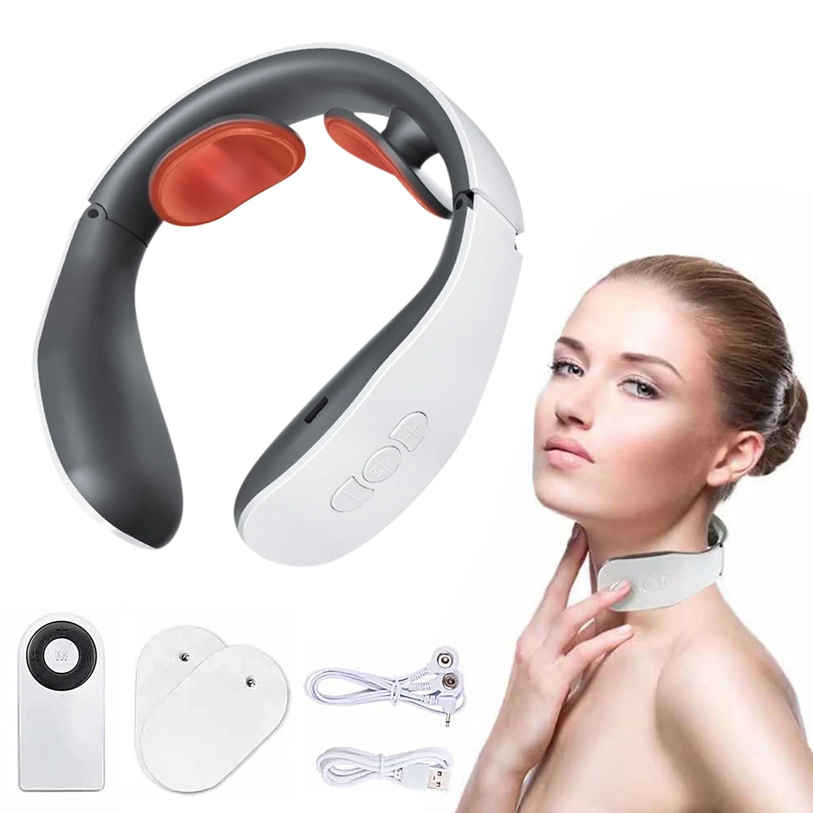 Sold 99+ Relaxnecker Neck Massager, 2024 New Therahome Neck Massager, Therahome Relaxnecker Neck Massager with Heat, 4 Massage Modes, 15 Levels of Intensity