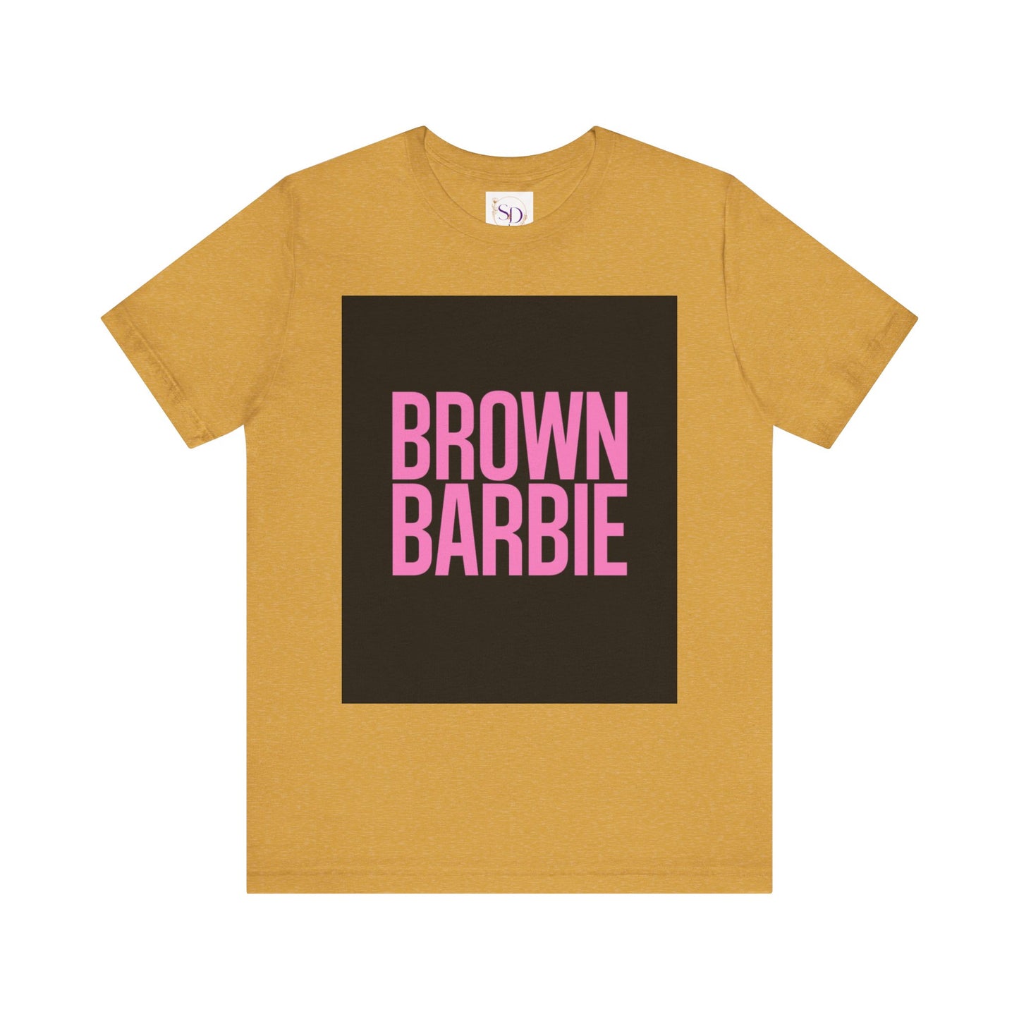 Trendy Unisex Tee - Brown Barbie Graphic T-Shirt for Fashion Lovers, Casual Wear, Gifts for Friends, Birthday, Summer Fun